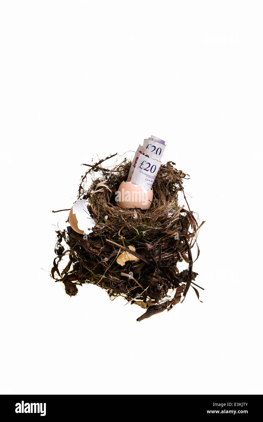 Nest Egg Investment savings pension pot Stock Photo
