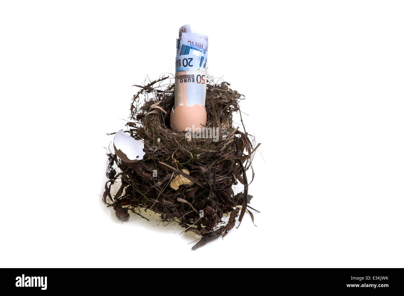 Nest Egg Investment savings pension pot Stock Photo