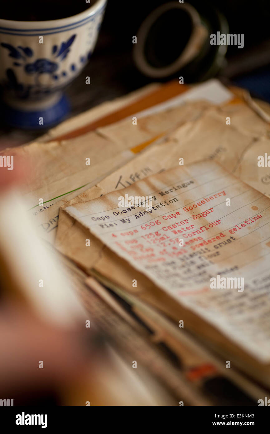 Family Recipe Book Stock Photo