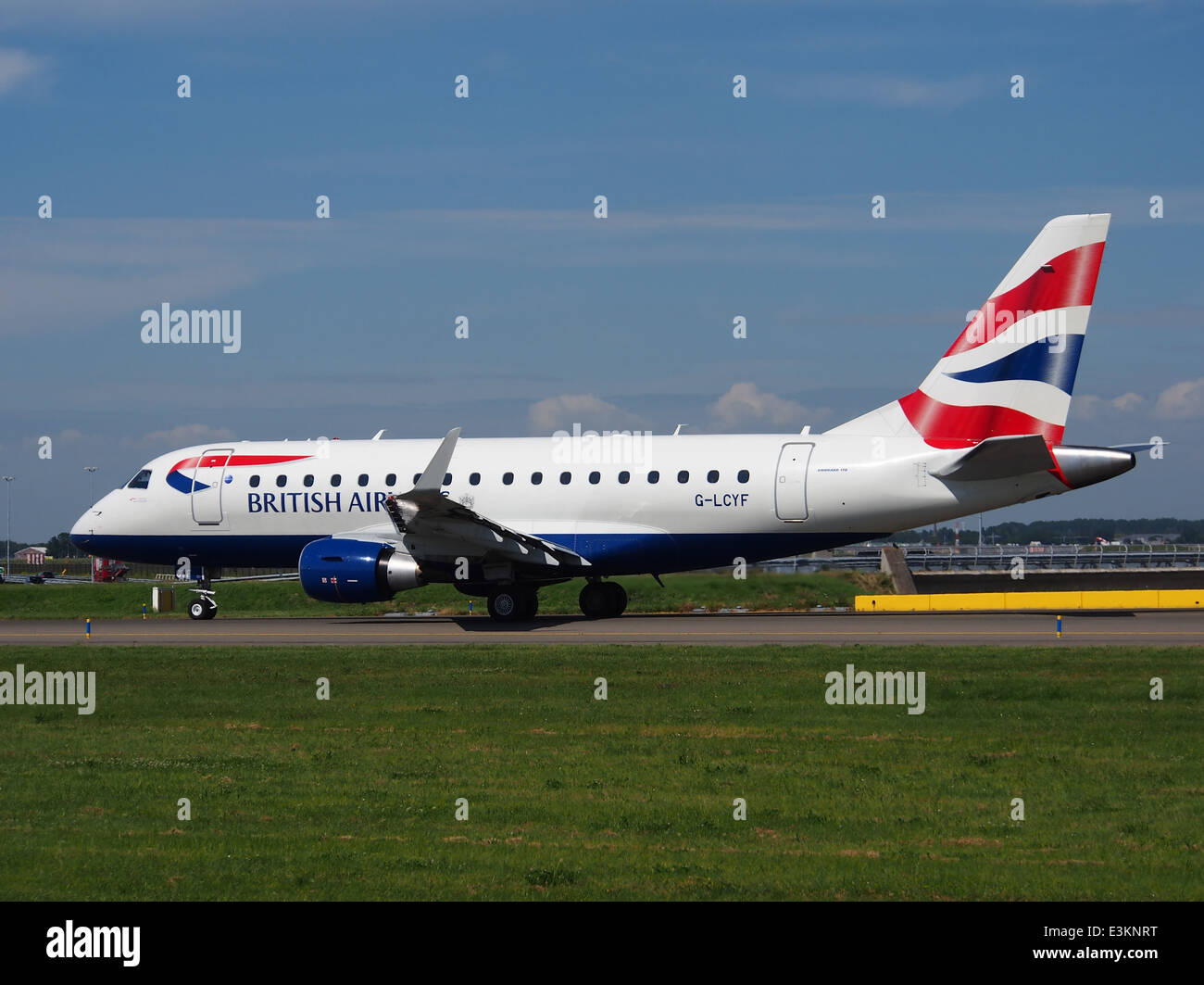 G-LCYF British Airways Embraer ERJ-170STD (ERJ-170-100) taxiing at Schiphol (AMS - EHAM), The Netherlands, 18may2014, pic-2 Stock Photo