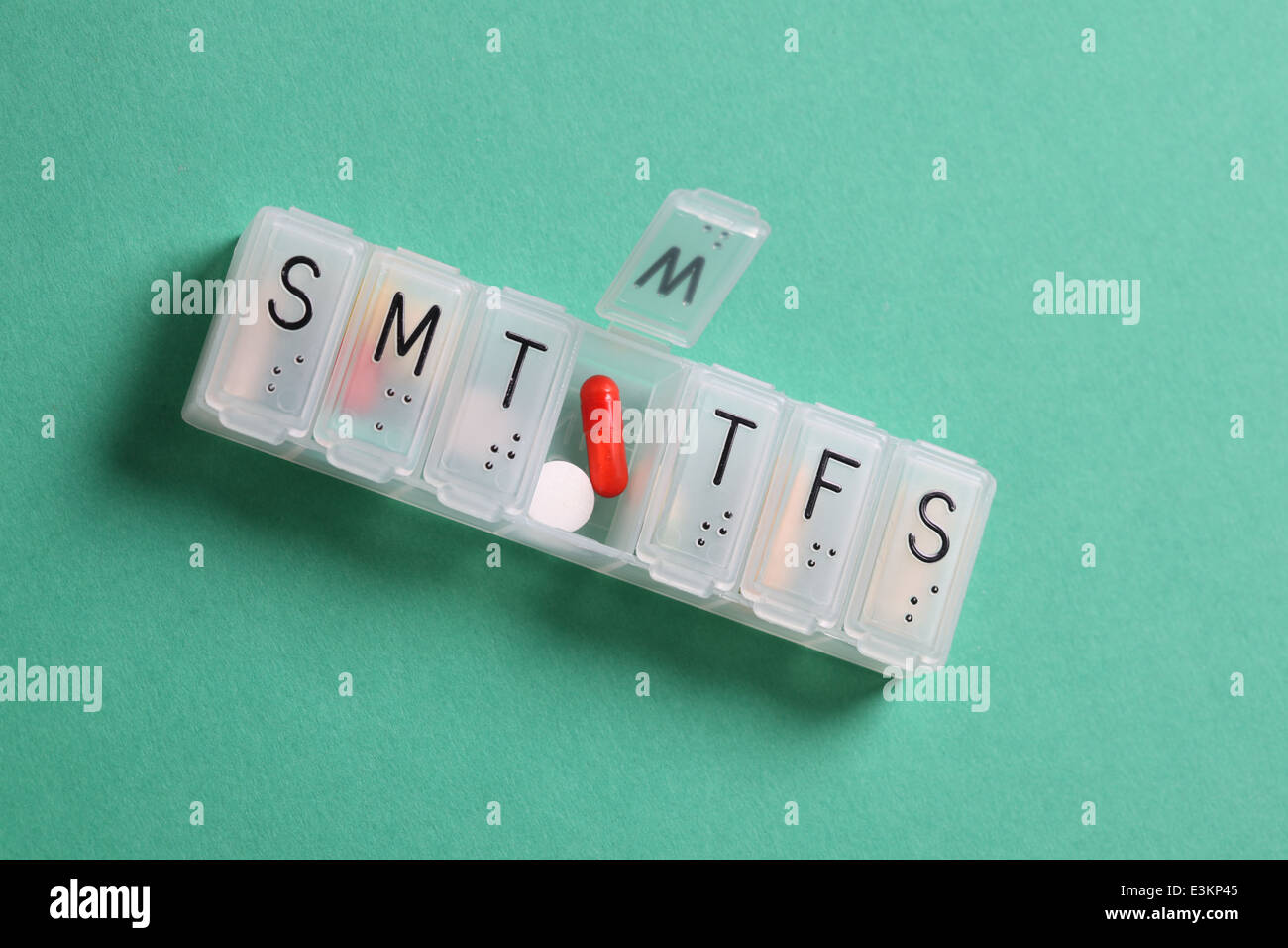 weekly-pill-box-stock-photo-alamy