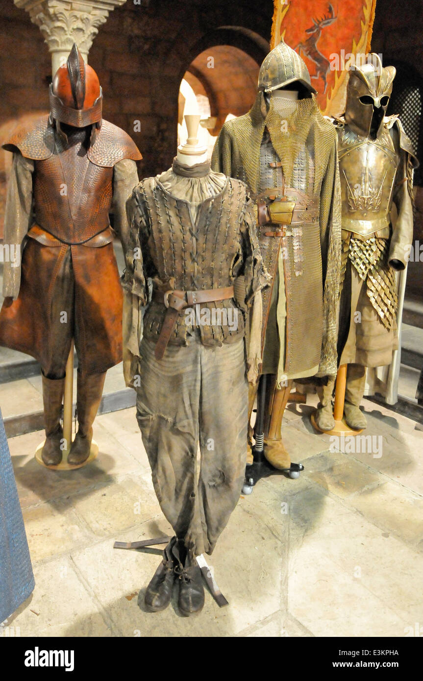 Arya Stark's costume from Game of Thrones Stock Photo