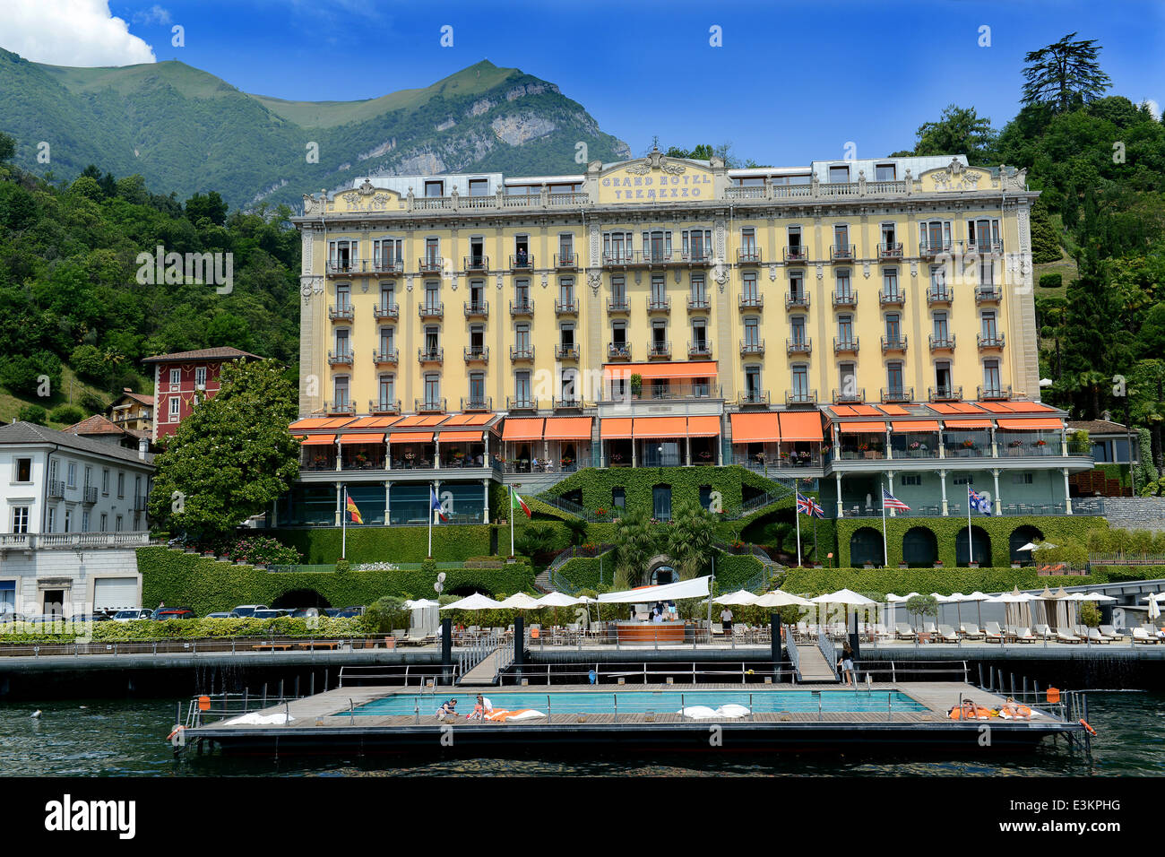 Grand Hotel Tremezzo Lake Como Italy Stock Photo