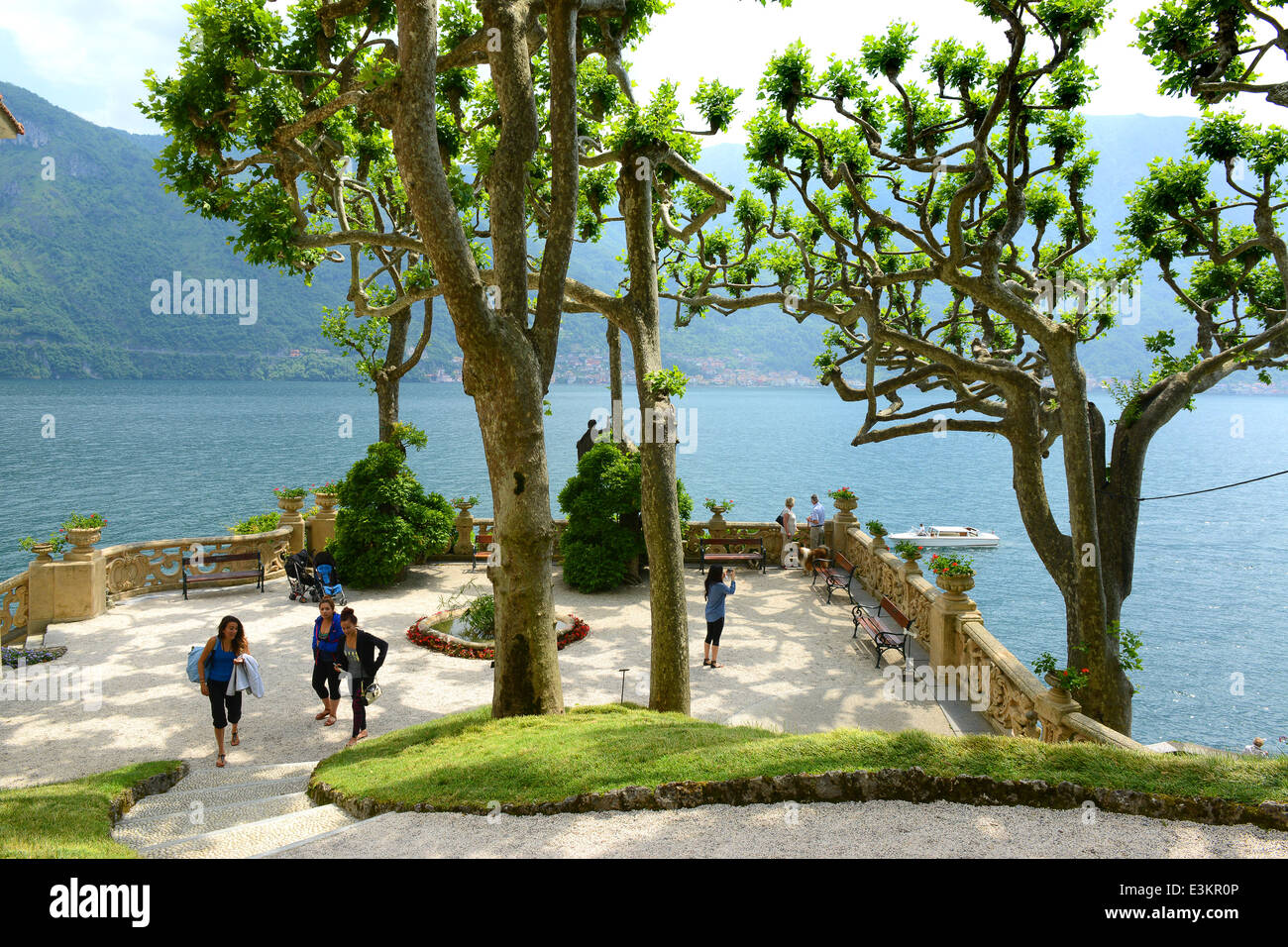Villa Balbianello garden gardens, Lenno, Lake Como, Italy Stock Photo