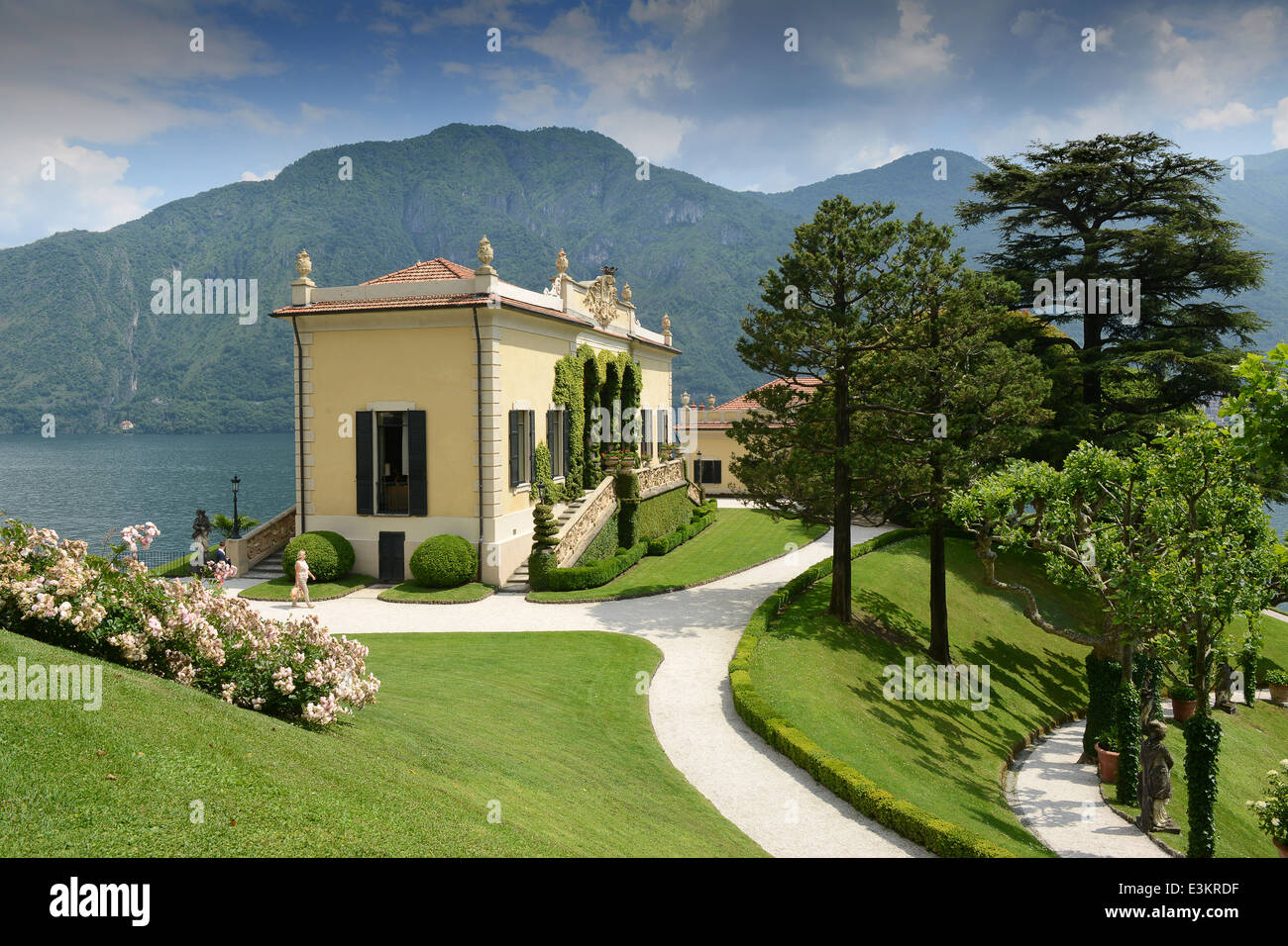 Villa Balbianello garden gardens, Lenno, Lake Como, Italy Stock Photo