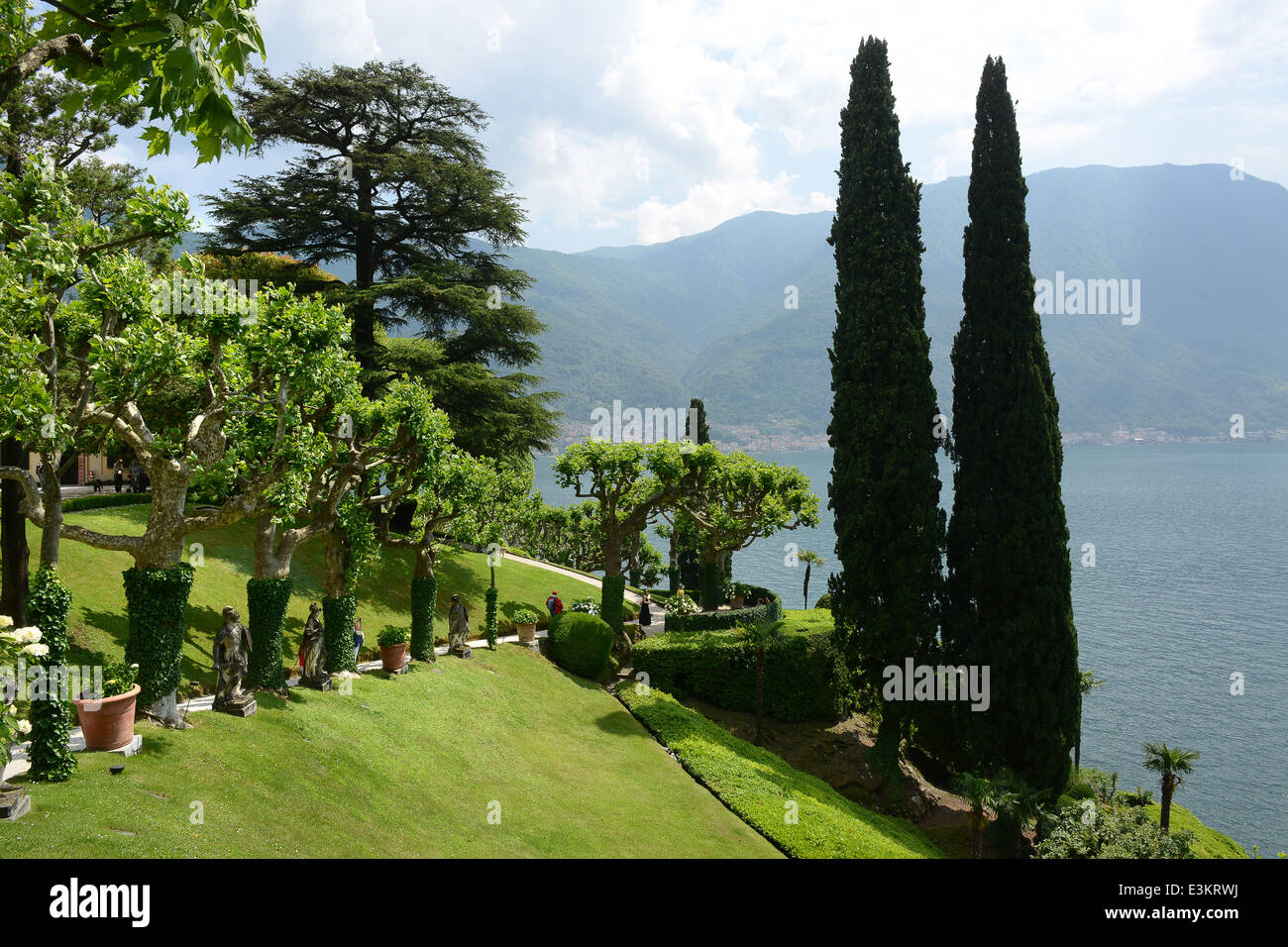 Villa Balbianello garden gardens, Lenno, Lake Como, Italy Stock Photo
