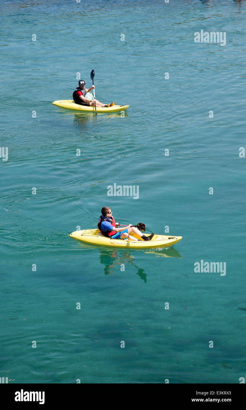 The River Avon at Bantham South Devon England UK Canoeing Stock Photo