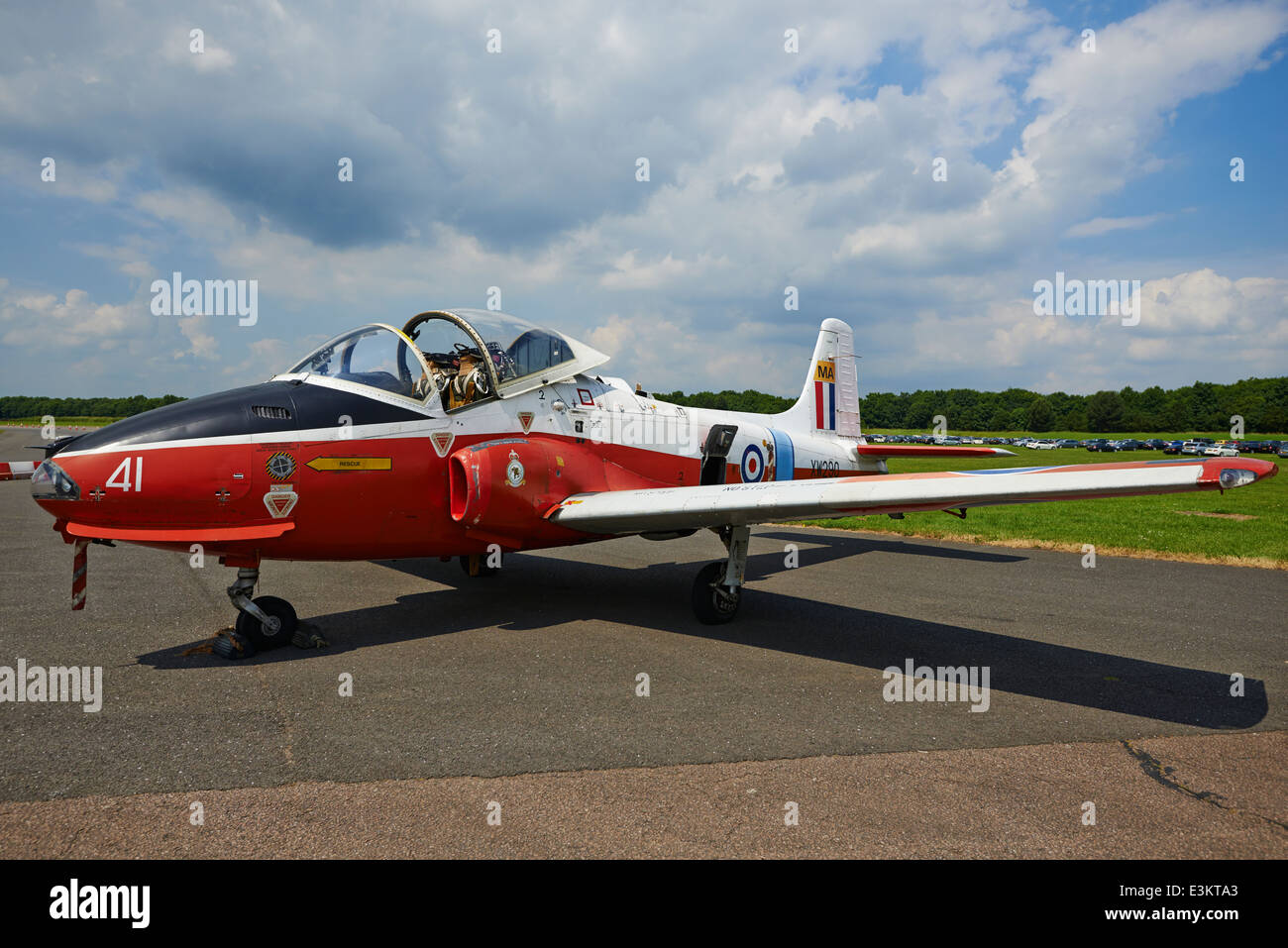BAC Jet Provost T5 A RAF trainer aircraft built in 1969 Bruntingthorpe Airfield Leicestershire UK Stock Photo