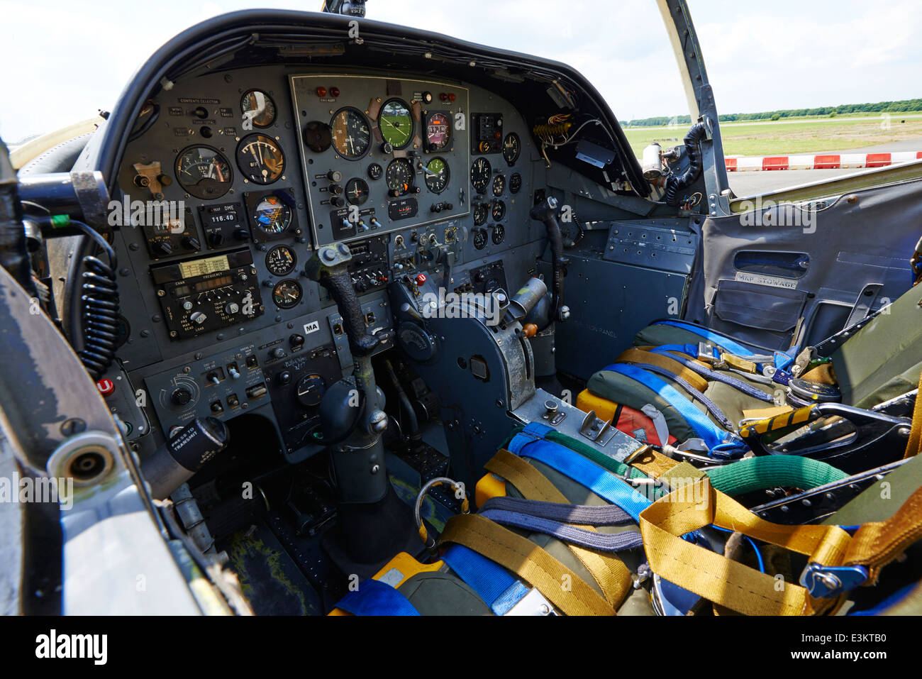 Cockpit of BAC Jet Provost T5 A RAF trainer aircraft built in 1969 ...
