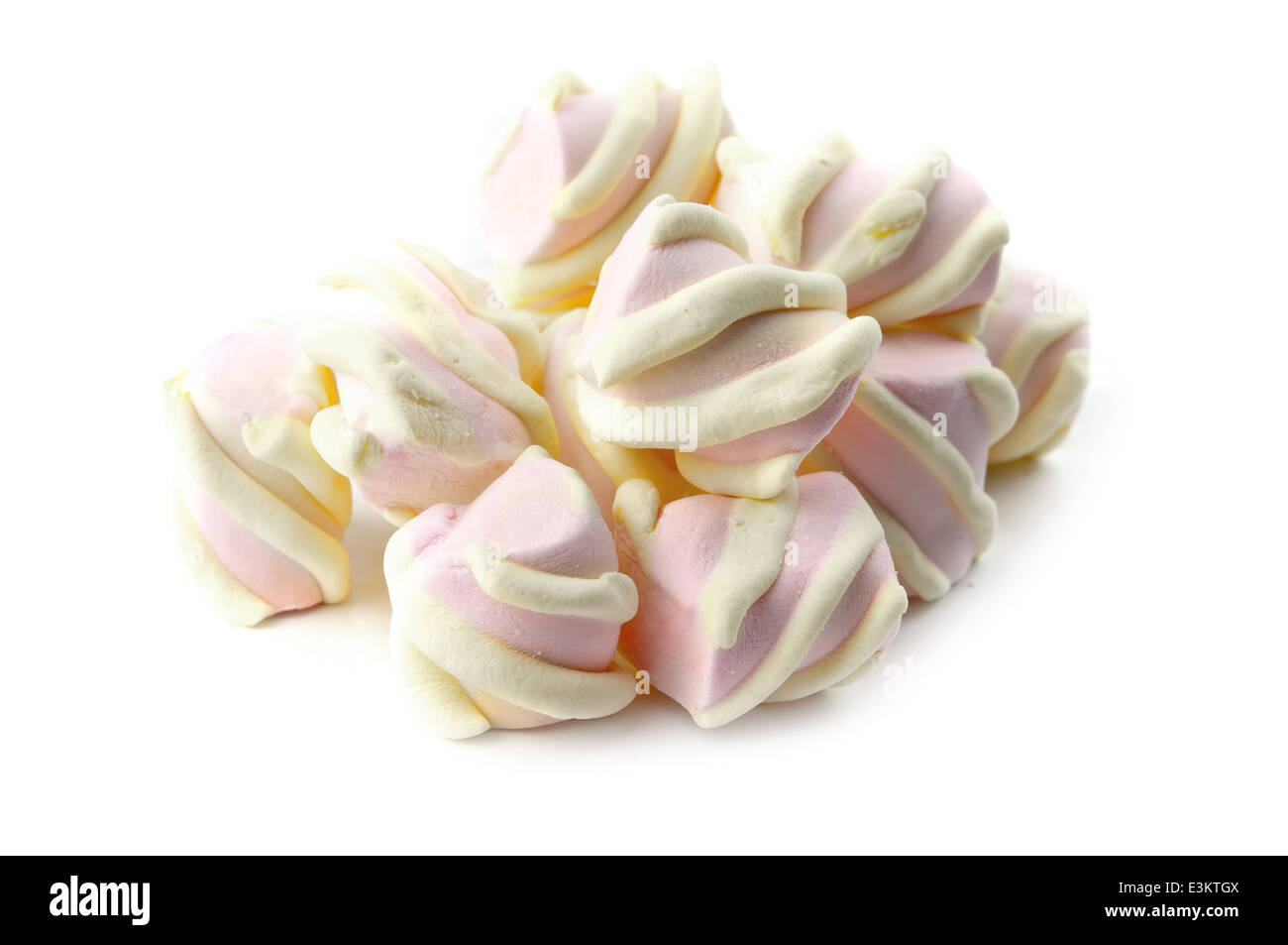 heap of marshmallow on white isolated Stock Photo - Alamy