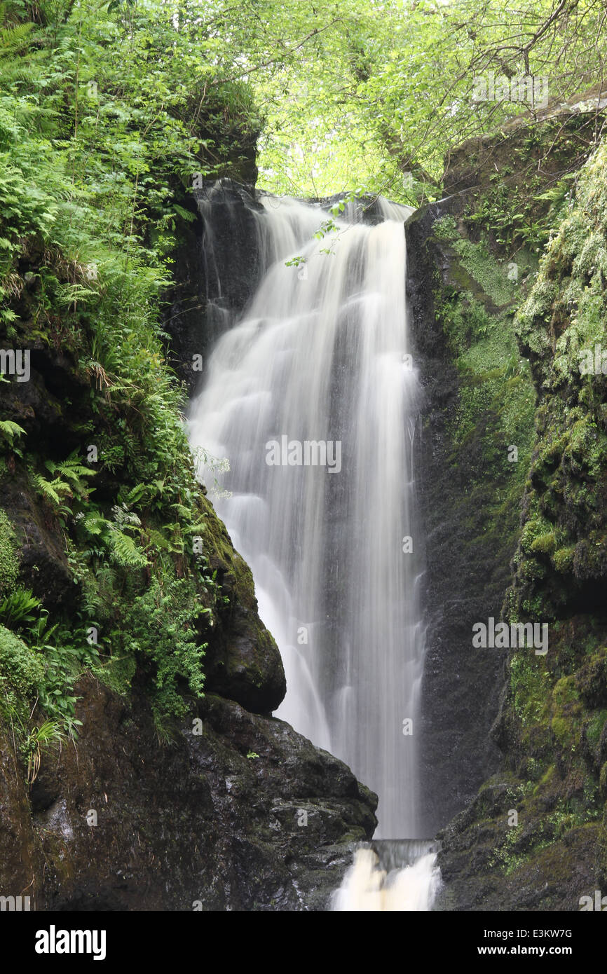 Glenariff waterfall, on the Causeway coast coastal route, County Antrim Northern Ireland Stock Photo