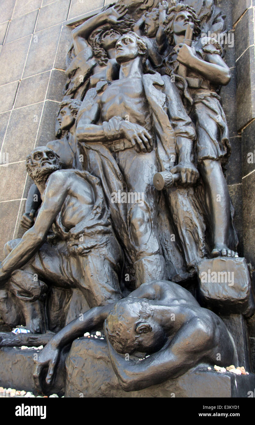 Ghetto Heroes Monument in Warsaw by Nathan Rappaport Stock Photo