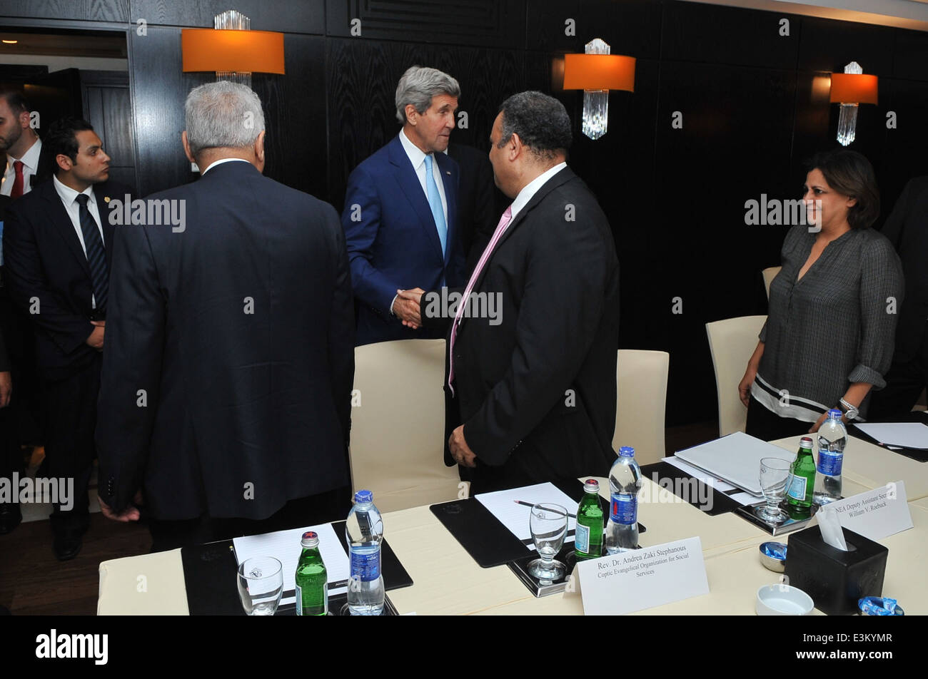 Secretary Kerry Meets With Egyptian Civil Society Stock Photo