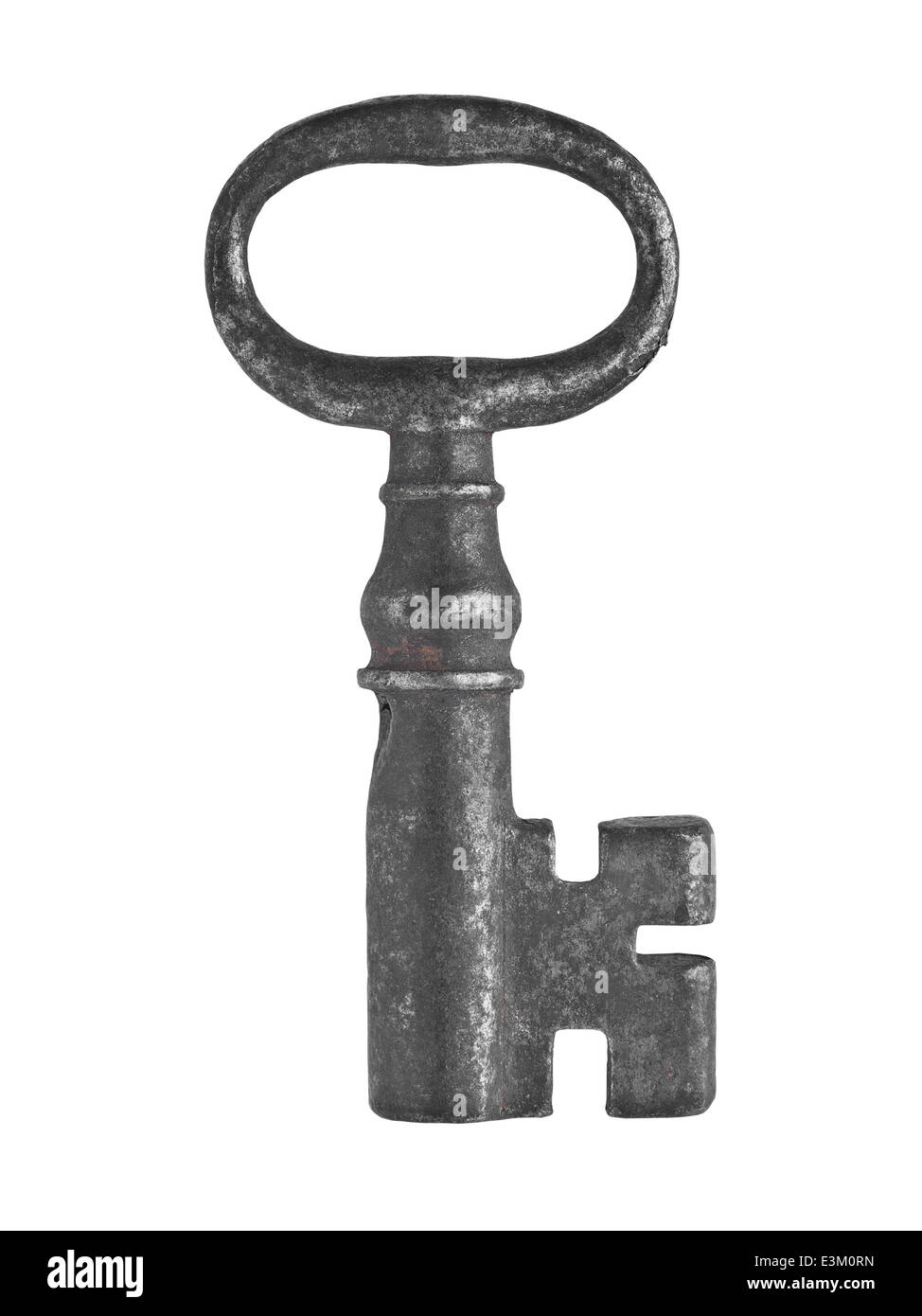 vintage rusty lock key over white Stock Photo Alamy