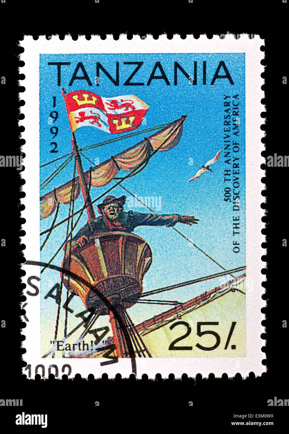 Postage stamp from tanzania depicting hires stock photography and