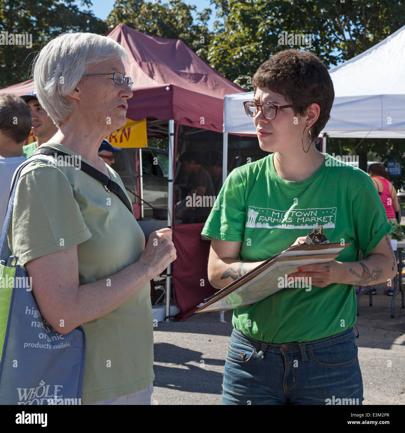 The Midtown Farmers' Market in Minneapolis features fresh produce