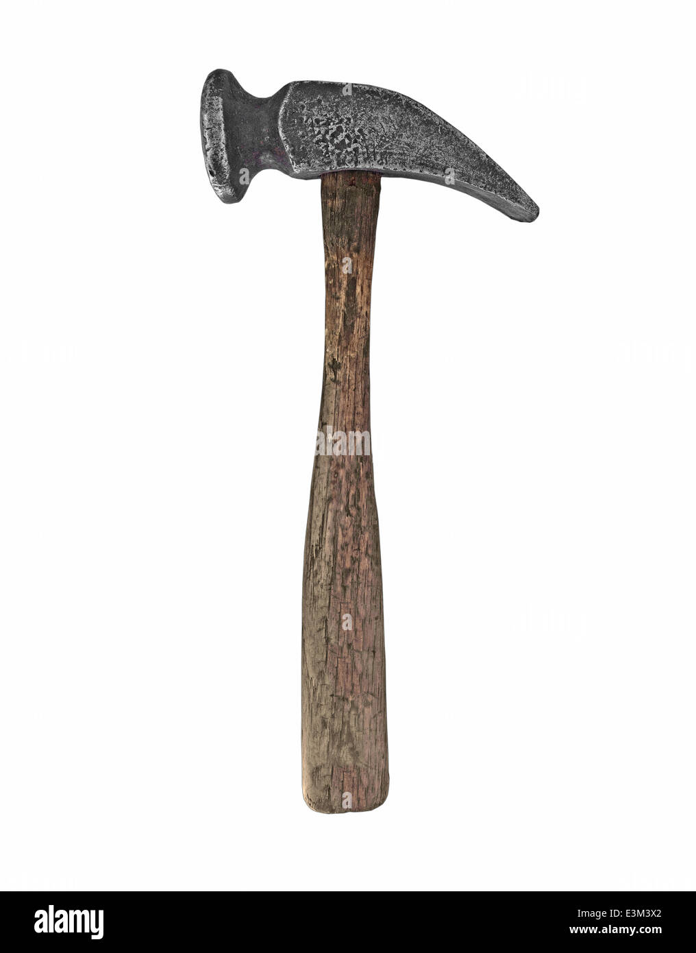 vintage shoemakers or cobblers hammer over white, clipping path Stock Photo