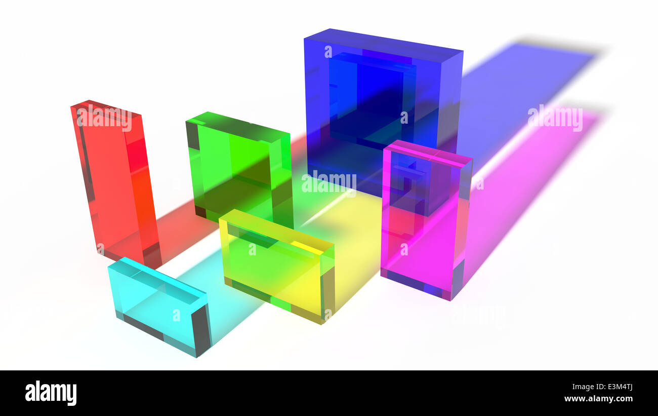 Colored Glass Cubes Stock Photo Alamy