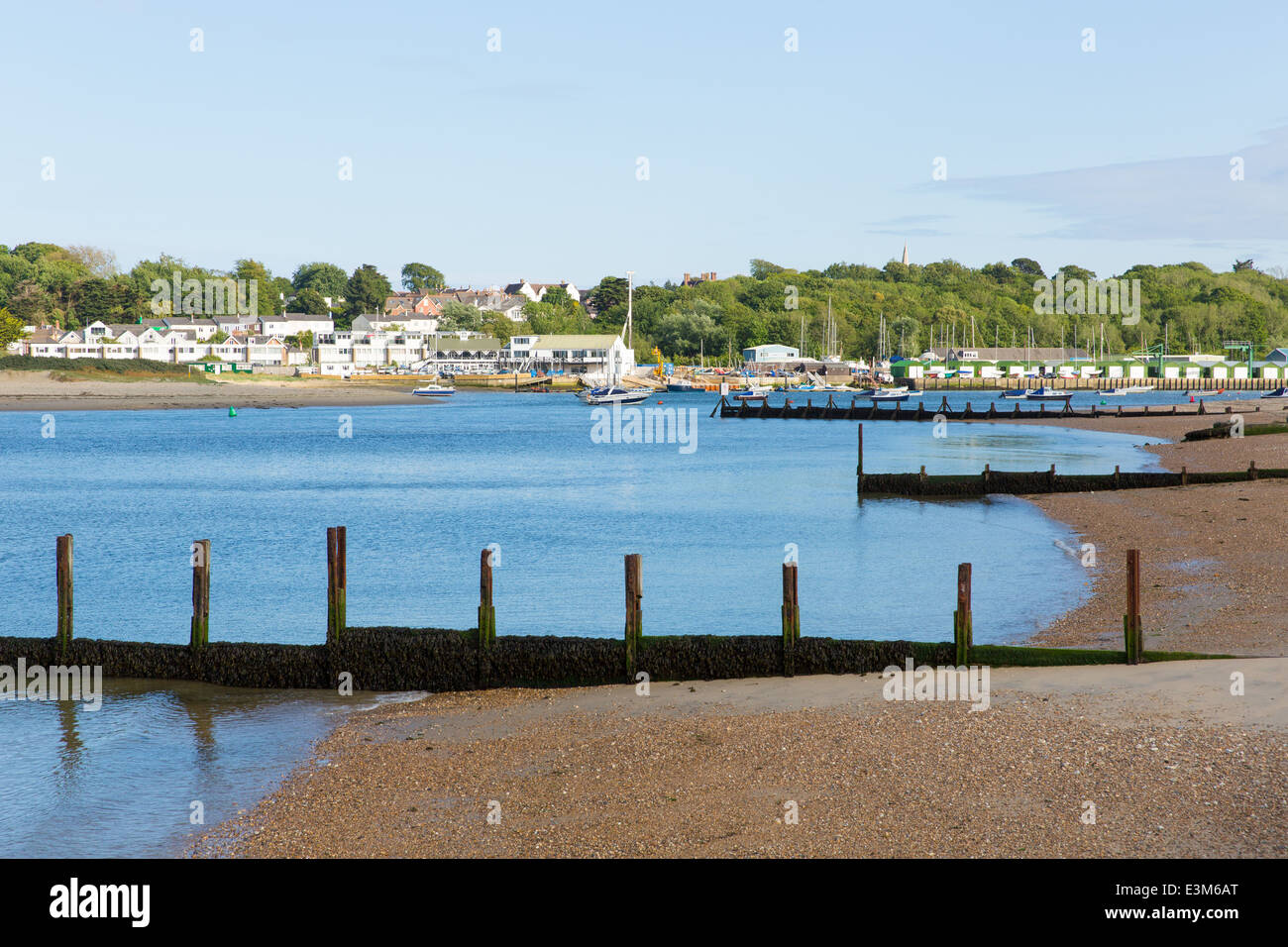 Bembridge beach Isle of Wight island near St Helens harbour Stock Photo