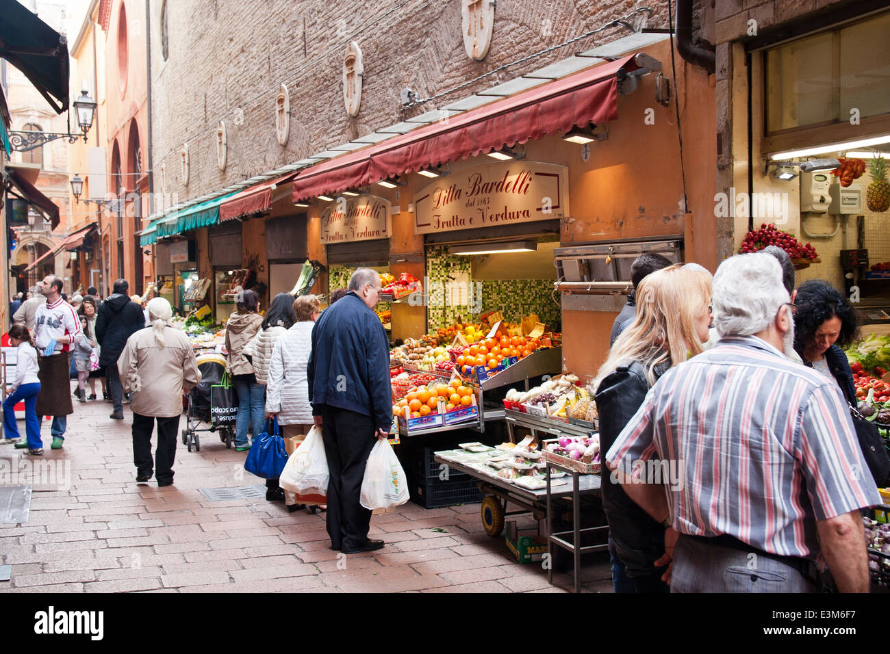 Bologna old town street Stock Photo Alamy