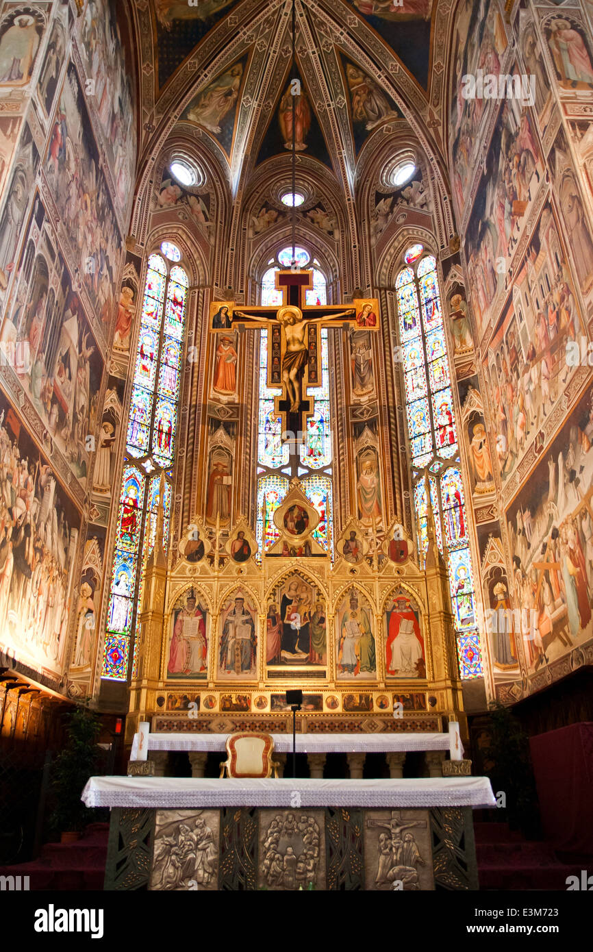 Santa Croce main altar, Florence Stock Photo