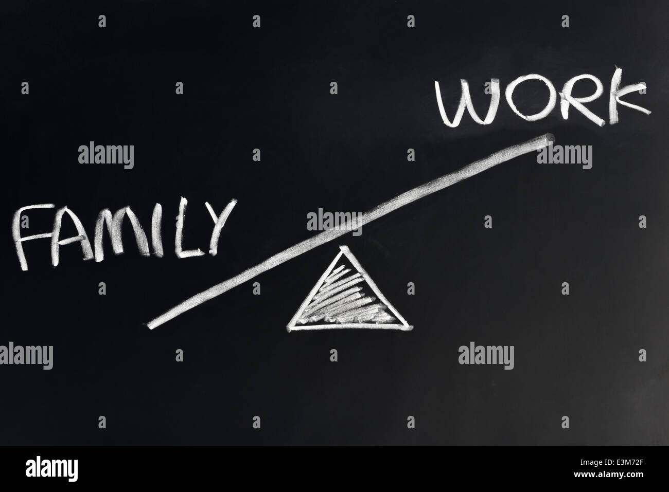 balance of family against work Stock Photo