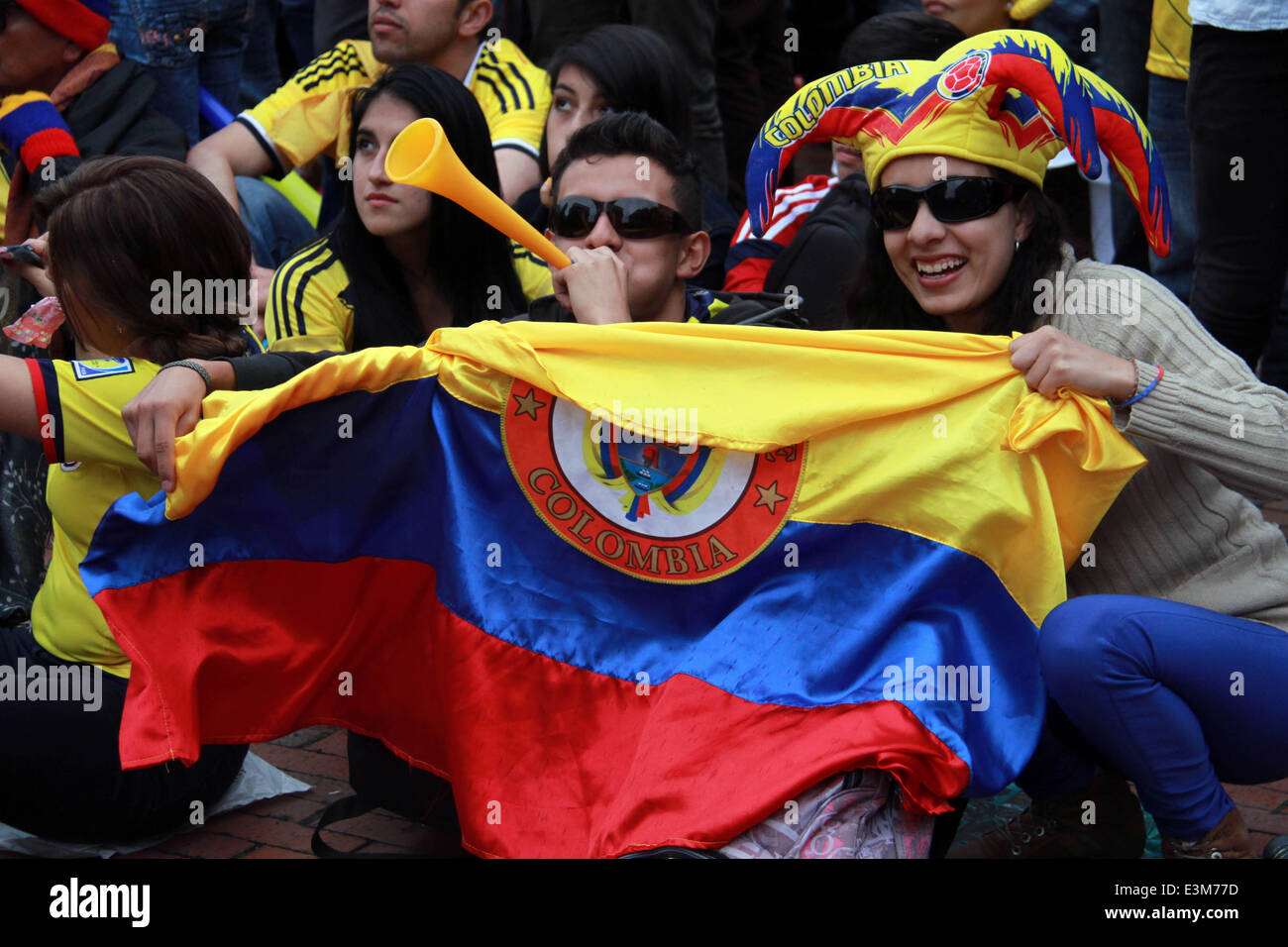 Bogota, Colombia. 24th June, 2014. Colombians celebrate in northern ...