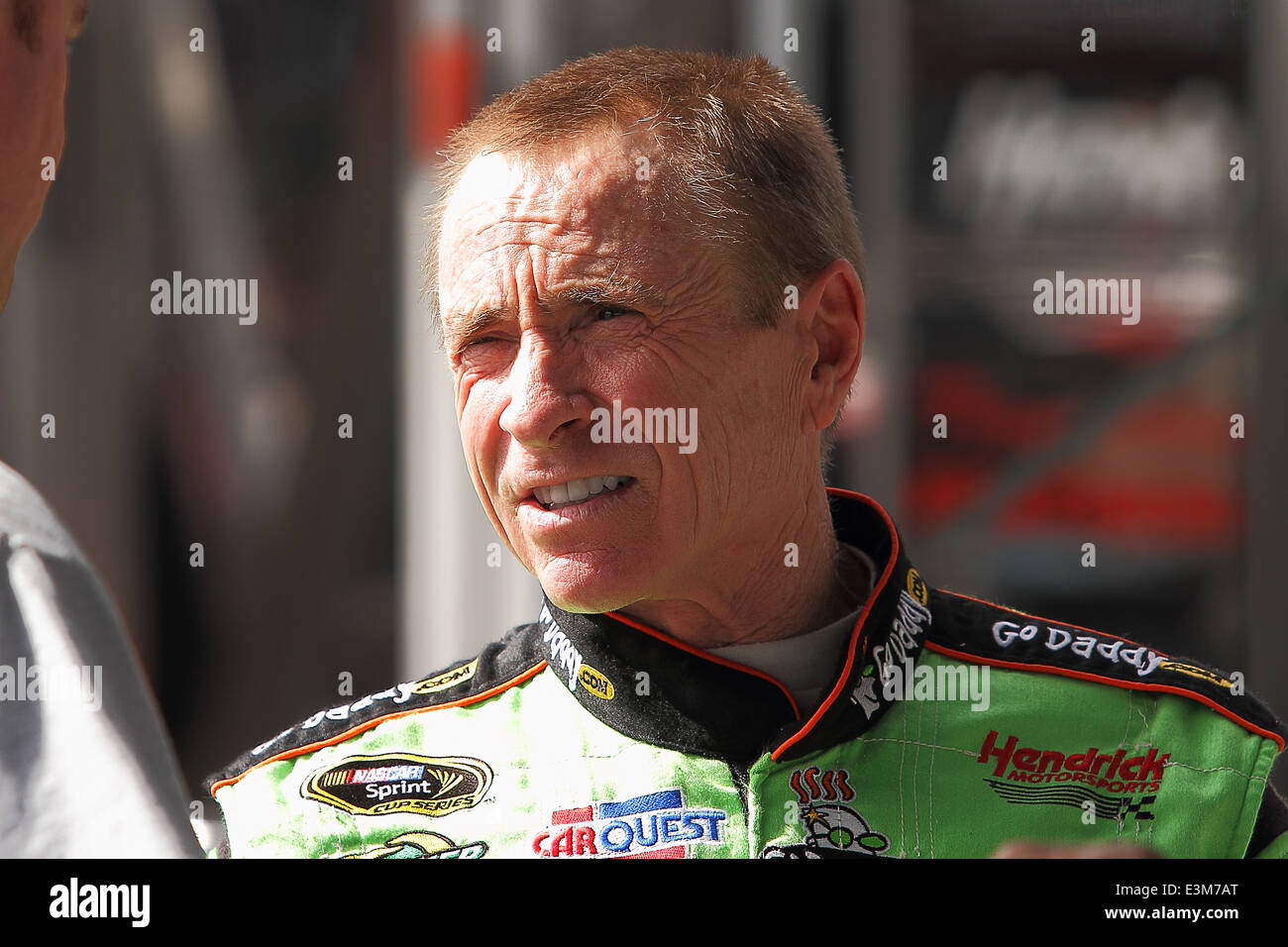 AVONDALE, AZ - OCT 5: Mark Martin during a NASCAR Sprint Cup track testing session on Oct. 5, 2011 at PIR Stock Photo
