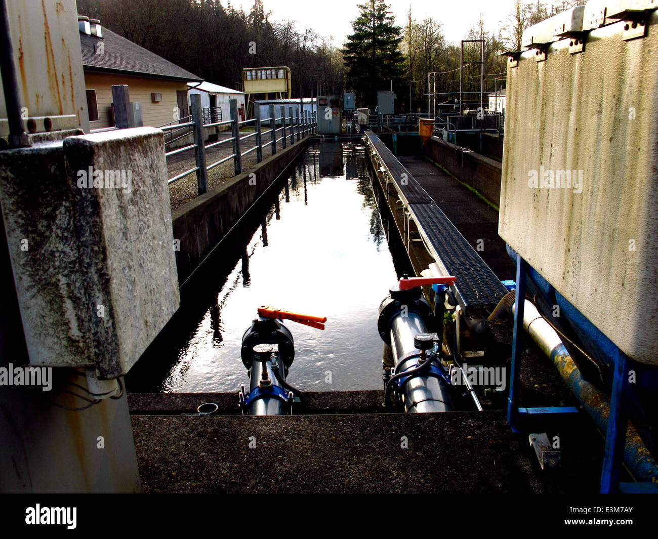 Abernathy holding ponds Stock Photo Alamy