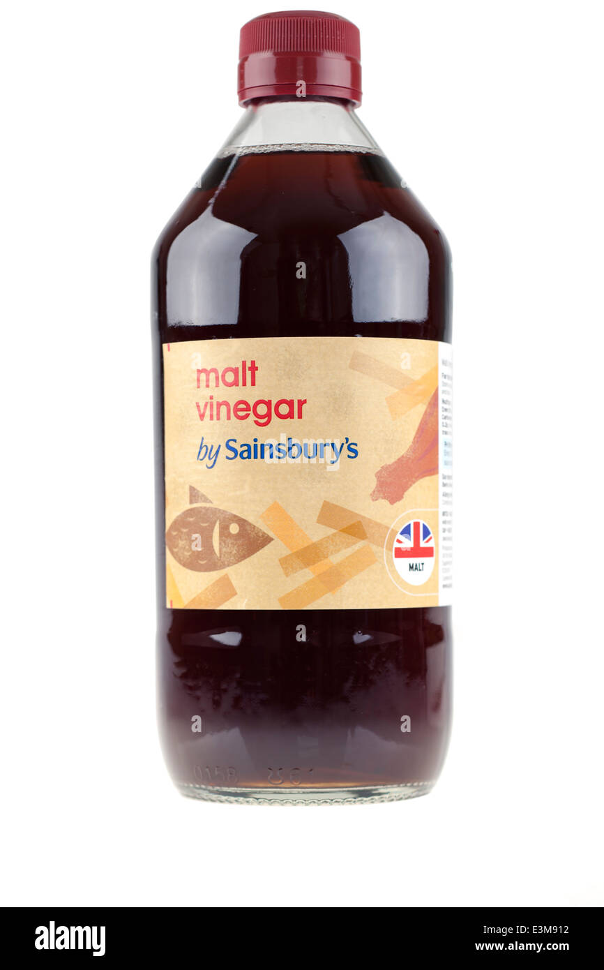 Bottle of Sainsburys malt vinegar Stock Photo Alamy