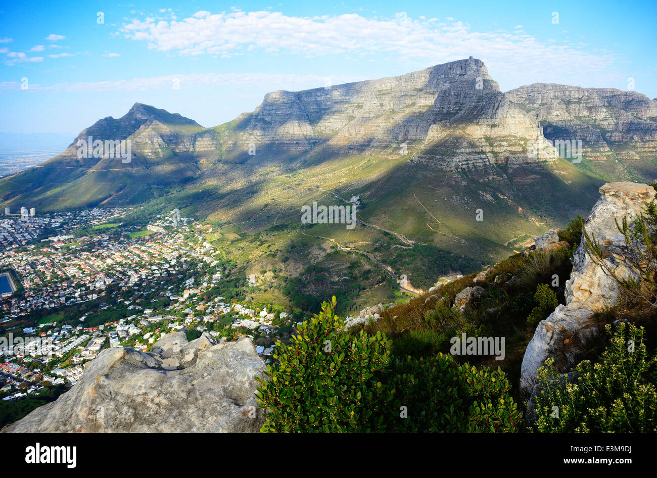 African Cape Peninsula Cape Town Devils Peak Famous Place International Landmark Landscape Mother City Mountain Mountain Range Stock Photo
