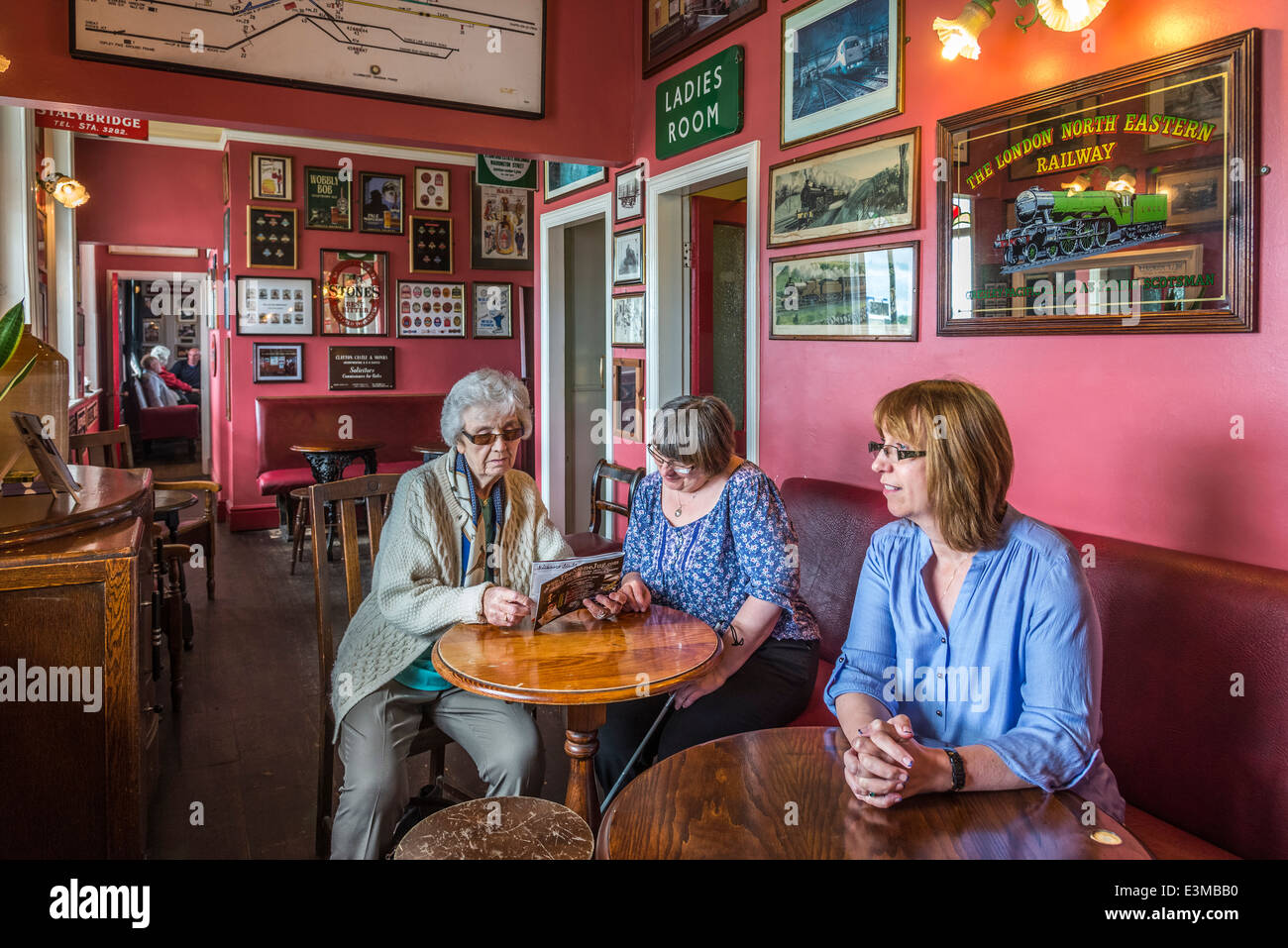 Original Victorian station buffet bar at Stalybridge station. Stock Photo