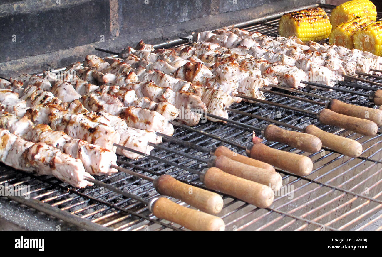 typical Greek style bbq Stock Photo