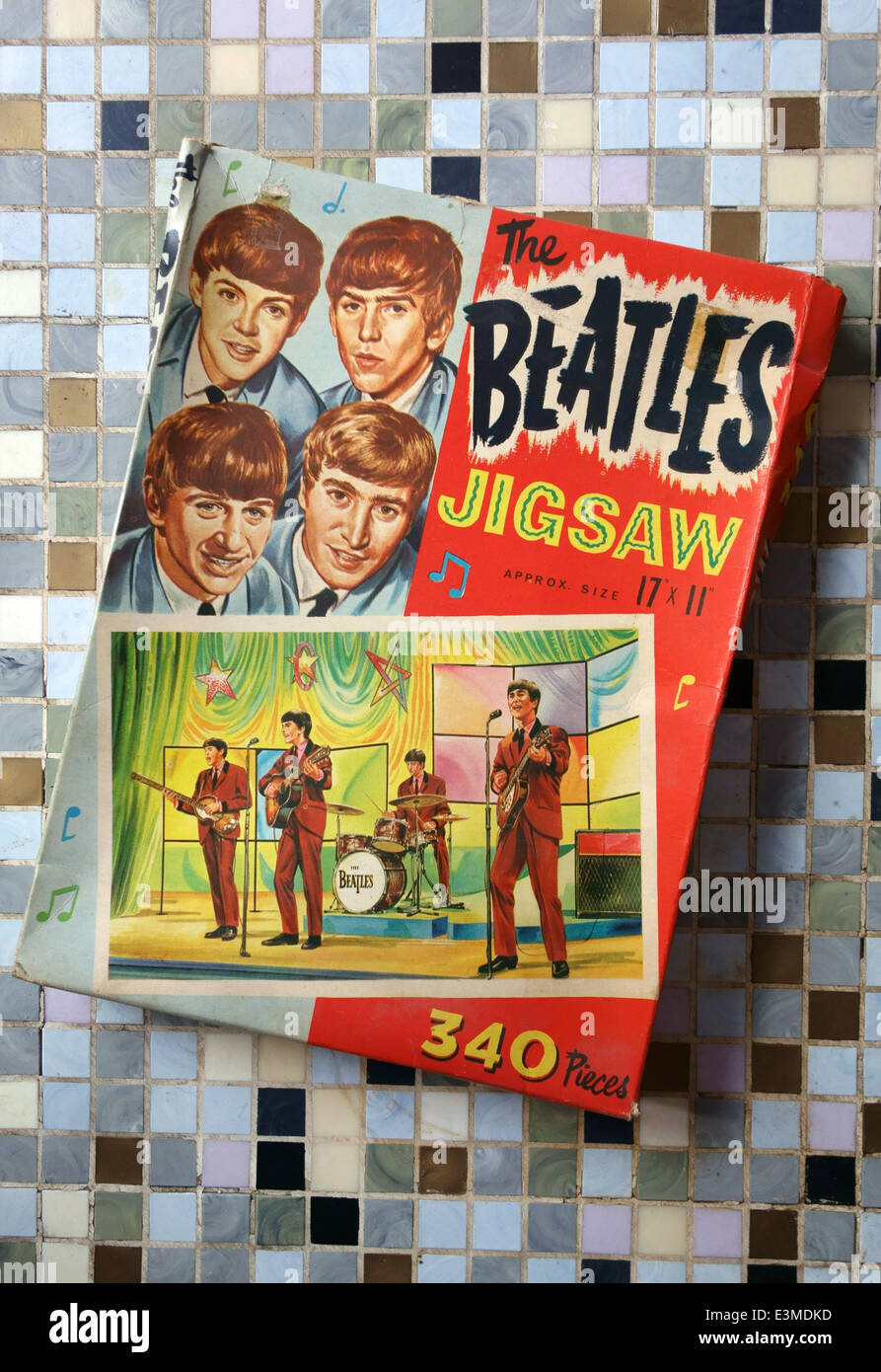 The Beatles jigsaw puzzle from the 1960s, London Stock Photo