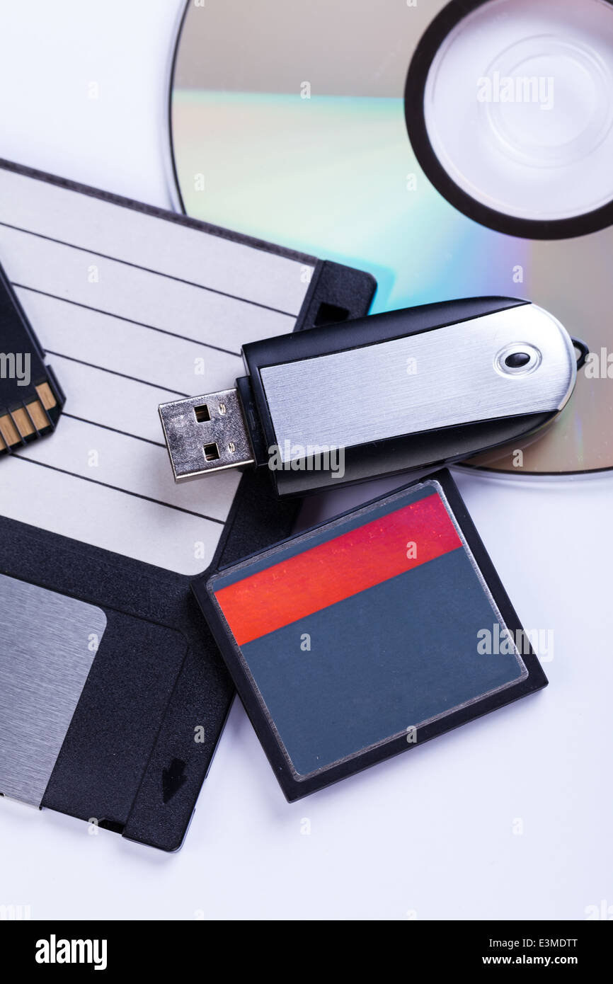 Selection of different computer storage devices for data and