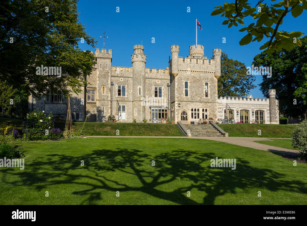 Whitstable Castle & Tree Shadows, Whitstable Kent Stock Photo