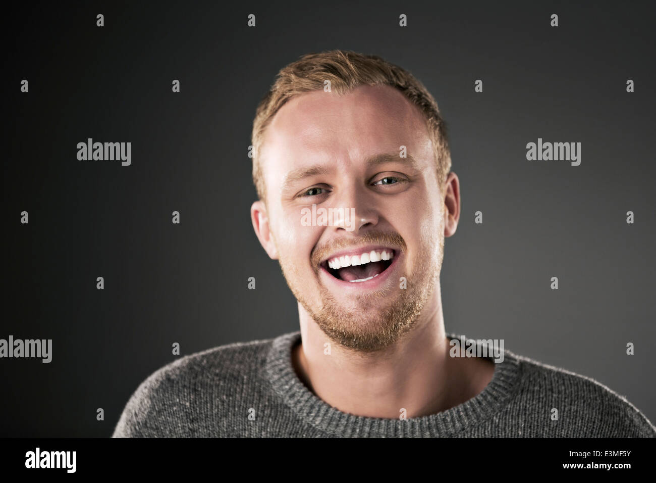 Portrait of laughing man Stock Photo