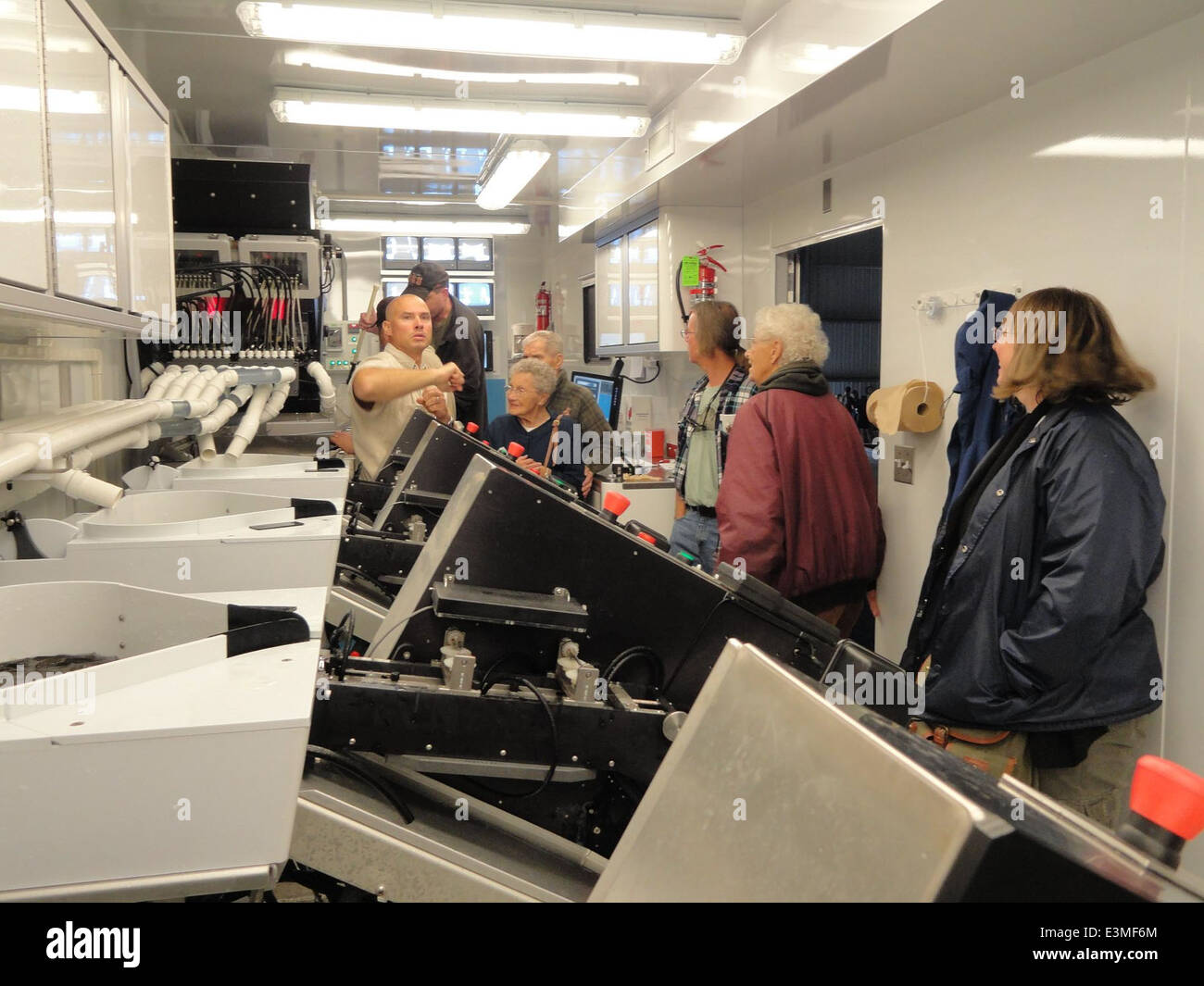 Coded Wire Tagging Trailer Stock Photo