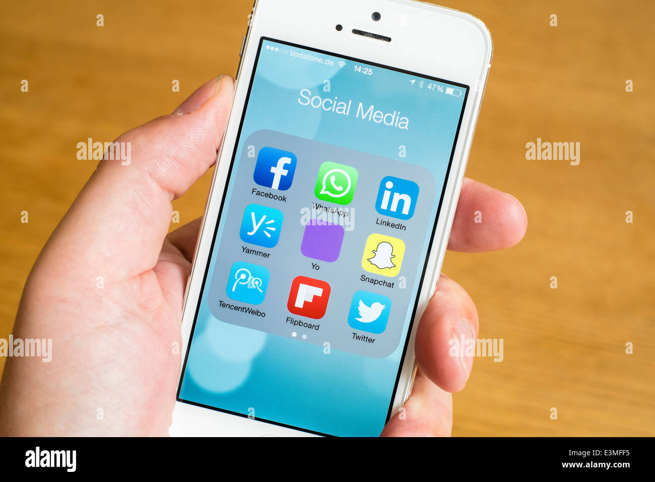 Detail of many social media apps on iPhone smart phone Stock Photo Alamy
