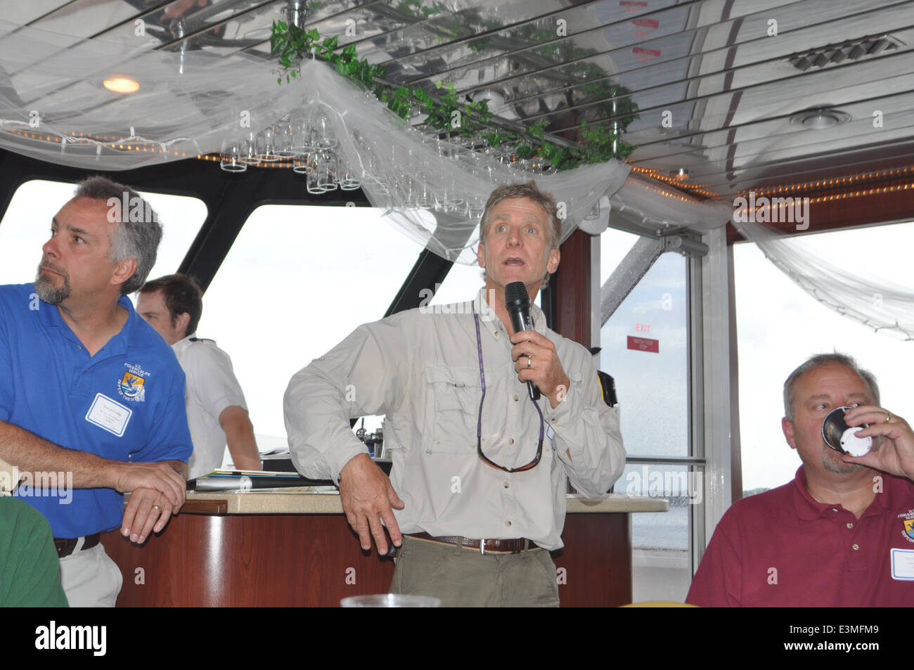 Patrick Collins, USFWS St. Louis River Estuary Coordinator, and John Lindgren, Minnesota DNR. USFWS Photo. Stock Photo
