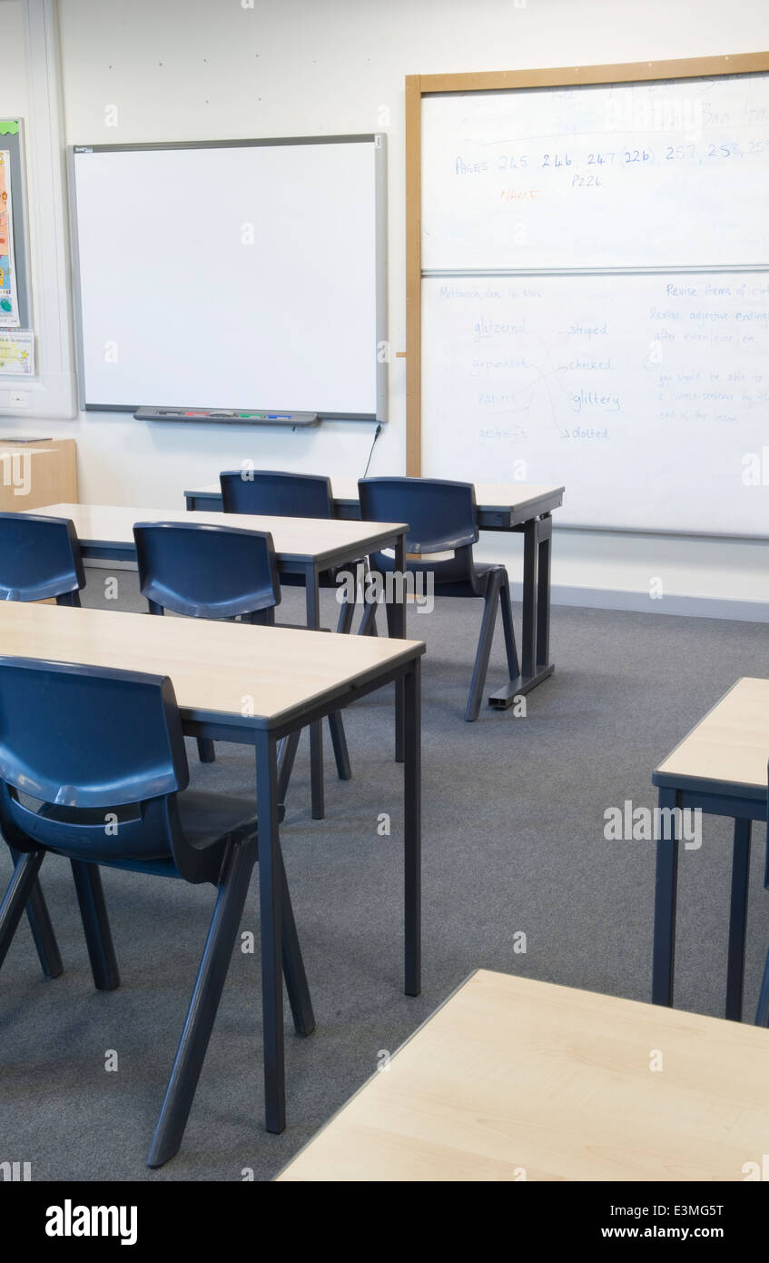 Classroom in a modern secondary school. Stock Photo