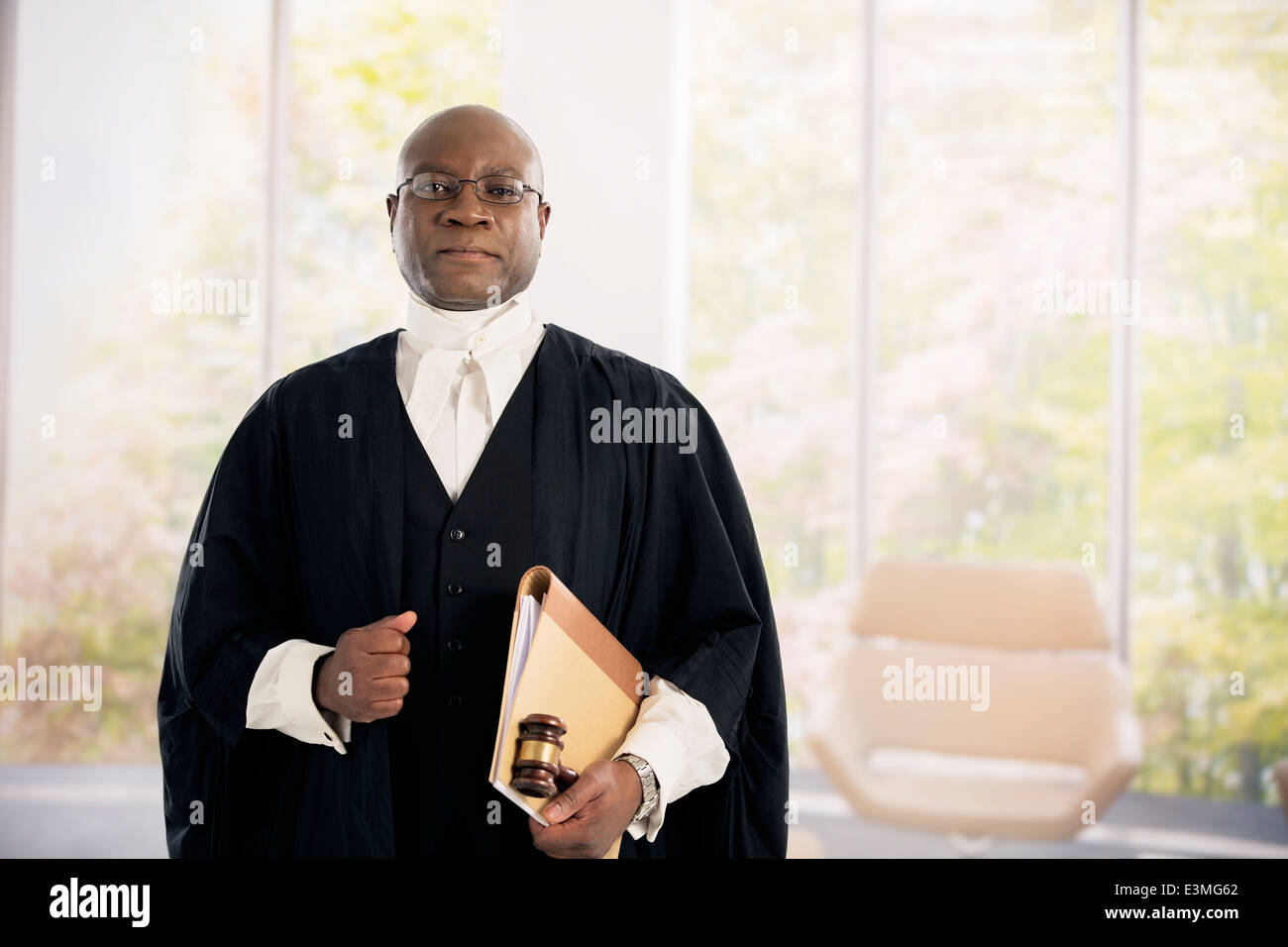 Portrait of serious judge Stock Photo