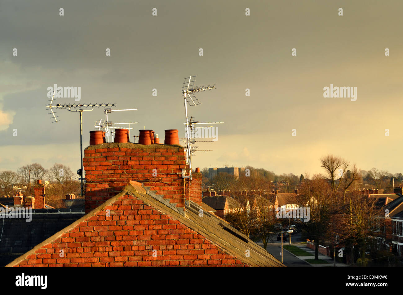 Rooftops in North England Stock Photo