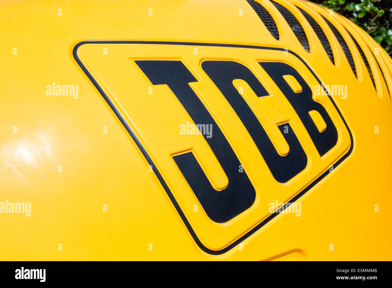 The JCB logo on a piece of construction equipment Stock Photo