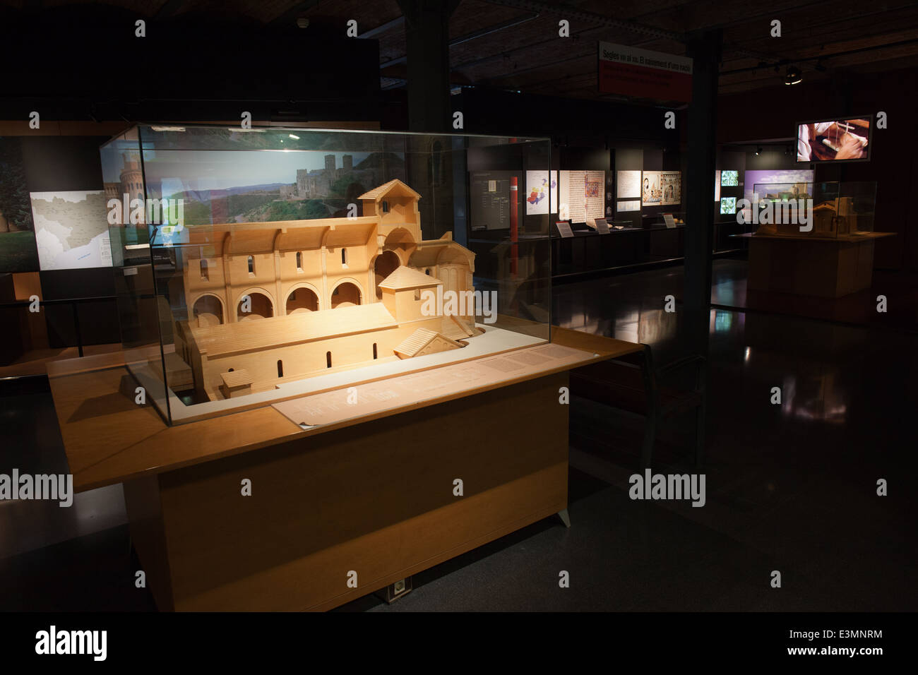 Exhibition in Museum of the History of Catalonia in Barcelona, Spain. Stock Photo