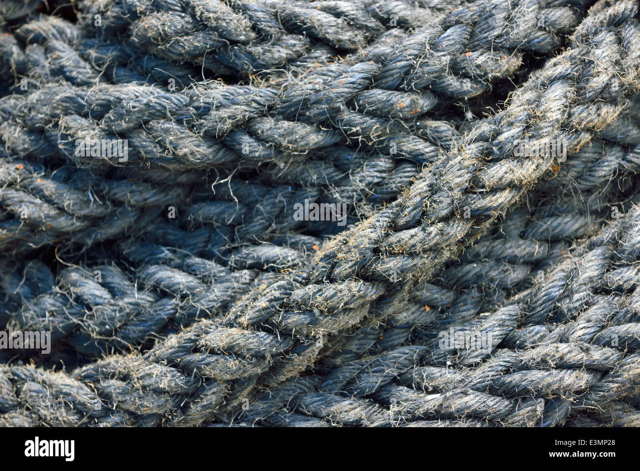 Ship rope background in detail Stock Photo