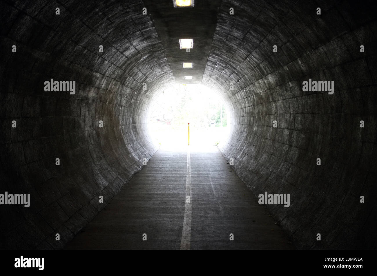 Light Shining Through A Dark Tunnel Stock Photo Alamy
