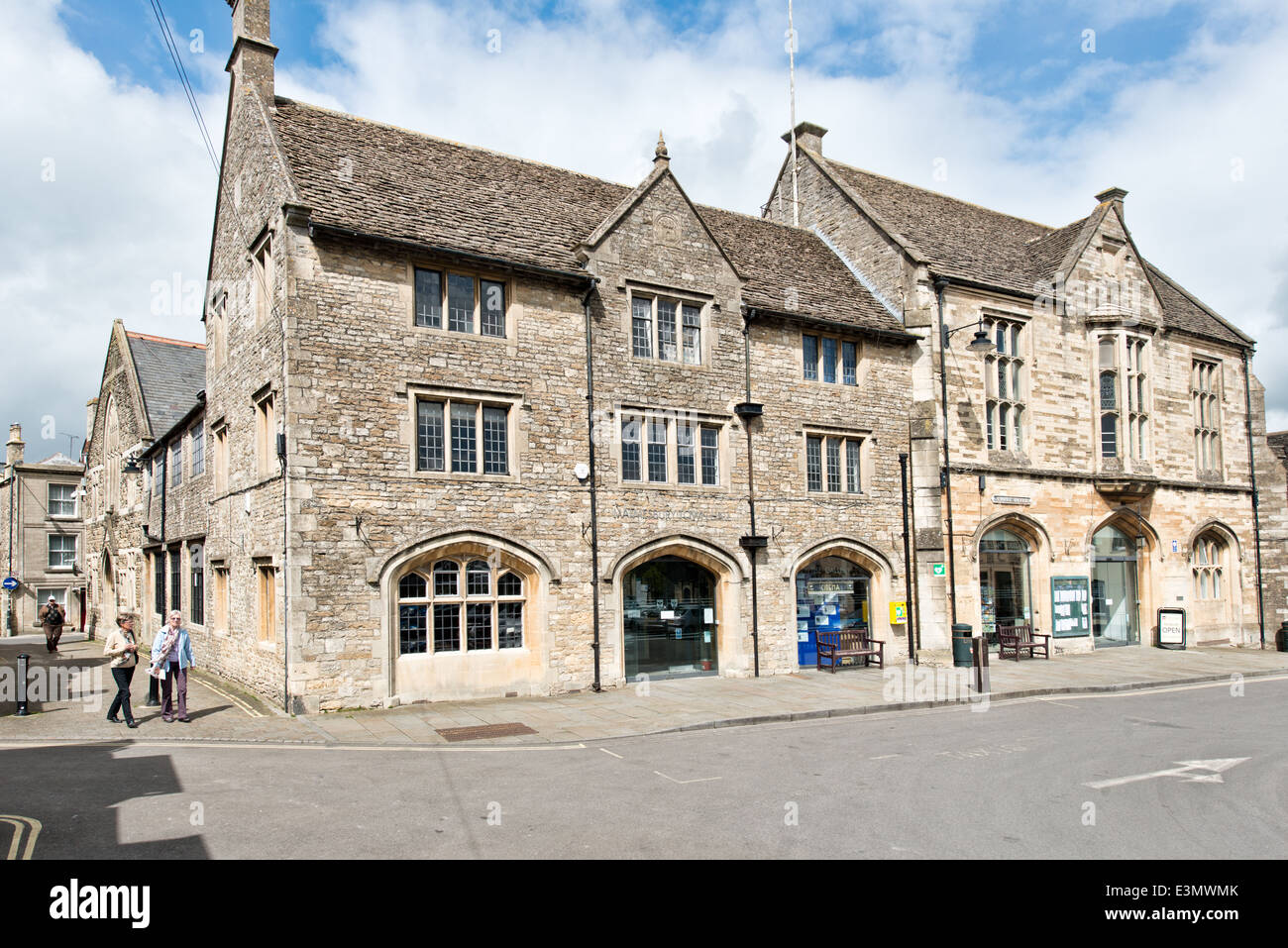 The museum, previously the town hall & fire station in the historic cotswold market town of Malmesbury in Wiltshire UK Stock Photo