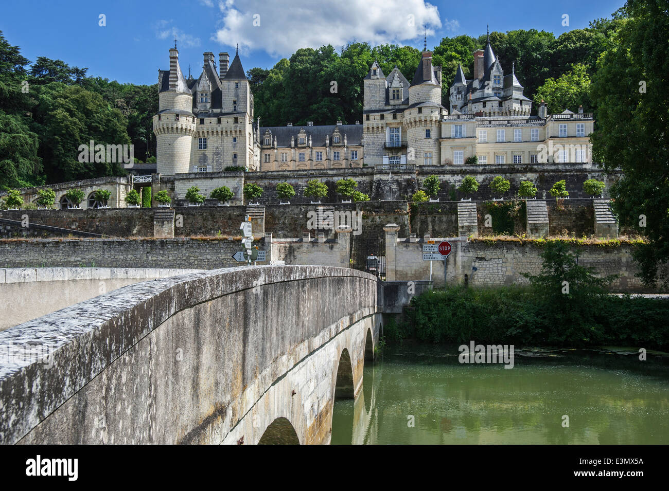 The Château d'Ussé, one of the Châteaux of the Loire Valley at Rigny-Ussé, Indre-et-Loire, France Stock Photo