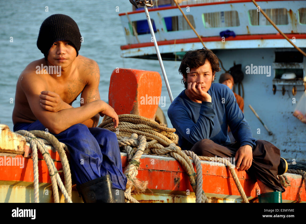 Hua hin thailand thai fishermen hi-res stock photography and